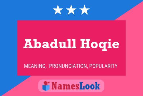 ملصق اسم Abadull Hoqie