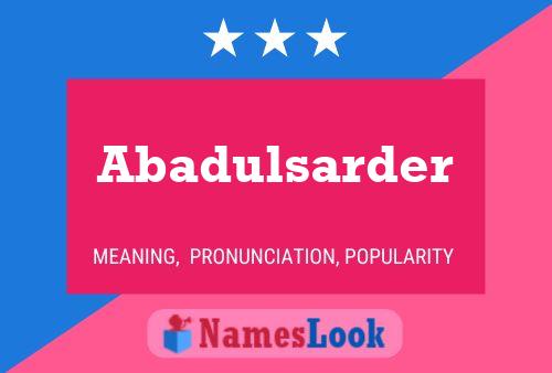 ملصق اسم Abadulsarder