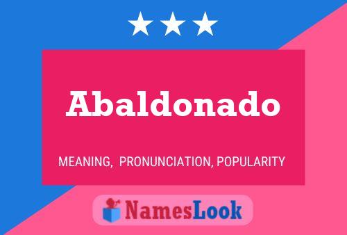 ملصق اسم Abaldonado