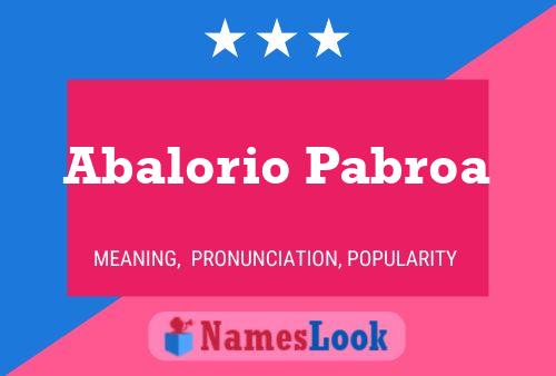 ملصق اسم Abalorio Pabroa