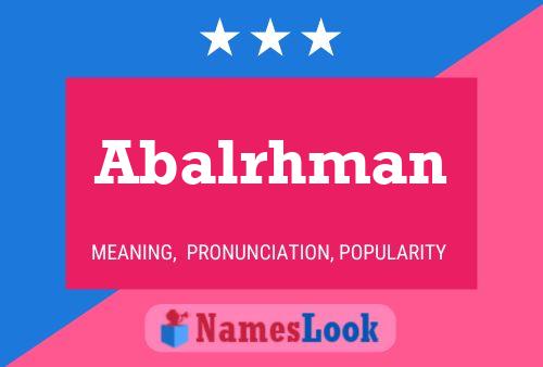 ملصق اسم Abalrhman