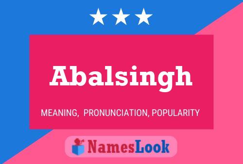 ملصق اسم Abalsingh