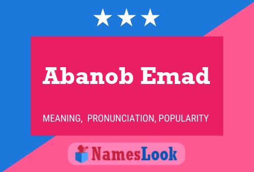 ملصق اسم Abanob Emad