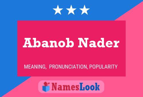 ملصق اسم Abanob Nader