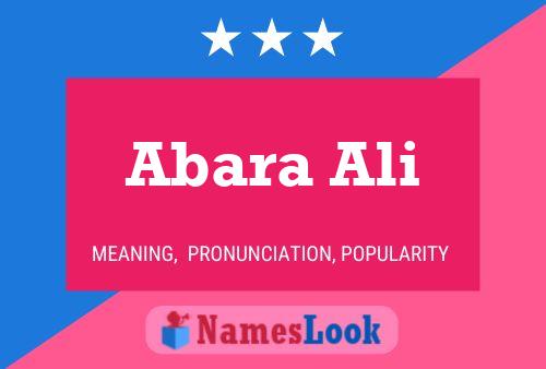 ملصق اسم Abara Ali