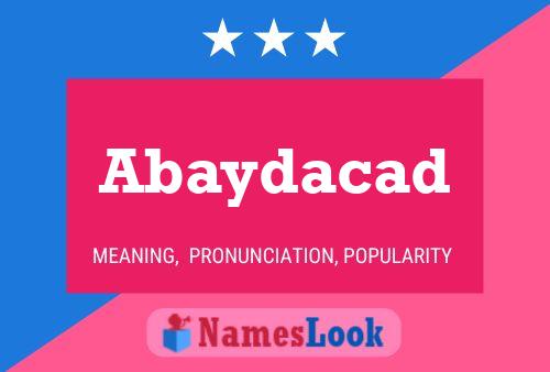 ملصق اسم Abaydacad