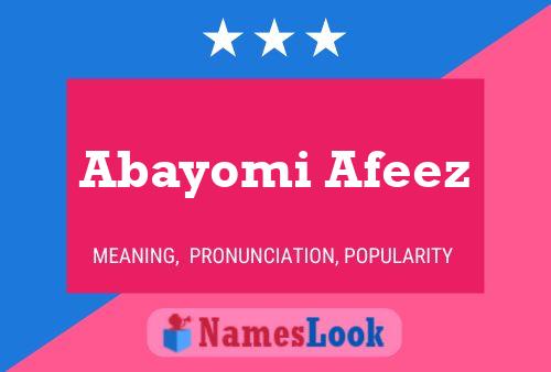 ملصق اسم Abayomi Afeez