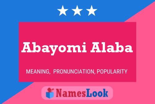 ملصق اسم Abayomi Alaba