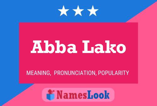 ملصق اسم Abba Lako