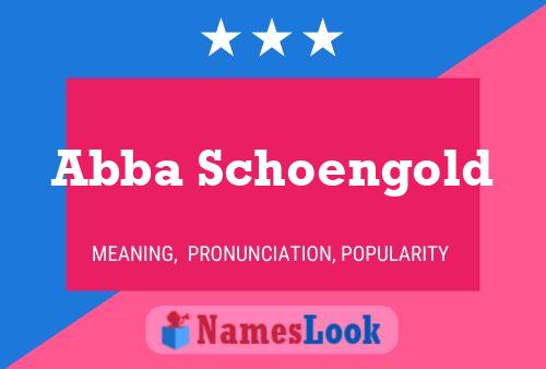 ملصق اسم Abba Schoengold