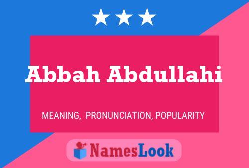 ملصق اسم Abbah Abdullahi