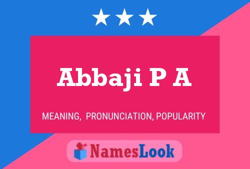 ملصق اسم Abbaji P A