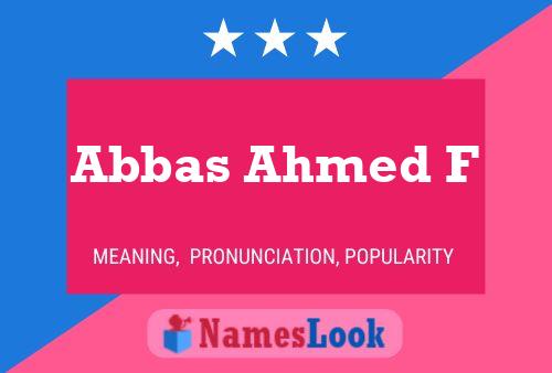 ملصق اسم Abbas Ahmed F