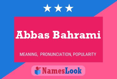 ملصق اسم Abbas Bahrami