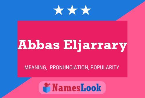 ملصق اسم Abbas Eljarrary