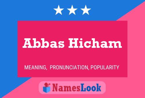 ملصق اسم Abbas Hicham