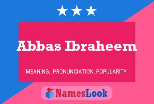 ملصق اسم Abbas Ibraheem