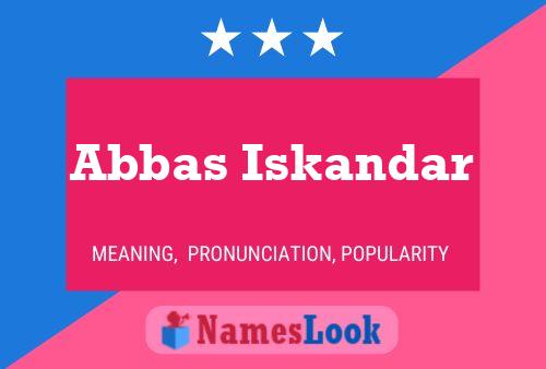 ملصق اسم Abbas Iskandar