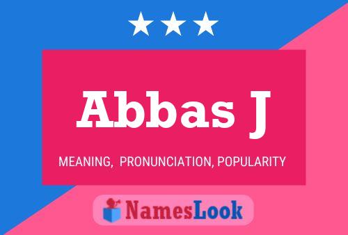 ملصق اسم Abbas J