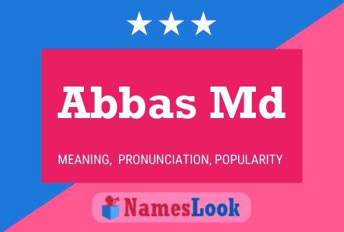 ملصق اسم Abbas Md