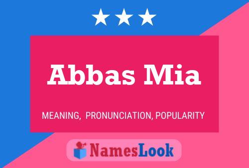 ملصق اسم Abbas Mia