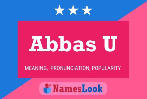 ملصق اسم Abbas U