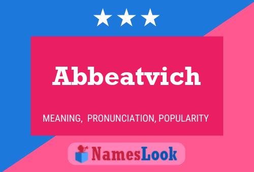 ملصق اسم Abbeatvich