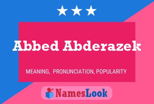 ملصق اسم Abbed Abderazek