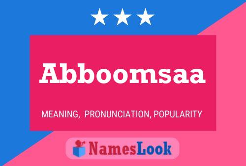 ملصق اسم Abboomsaa