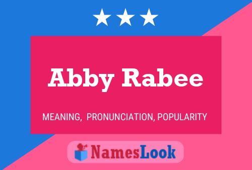 ملصق اسم Abby Rabee