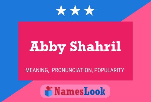 ملصق اسم Abby Shahril