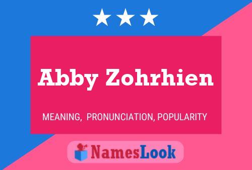 ملصق اسم Abby Zohrhien