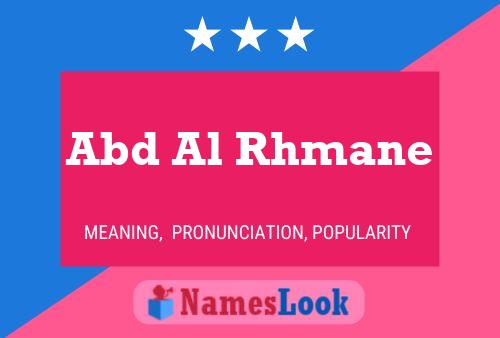 ملصق اسم Abd Al Rhmane