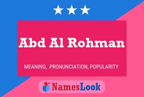 ملصق اسم Abd Al Rohman