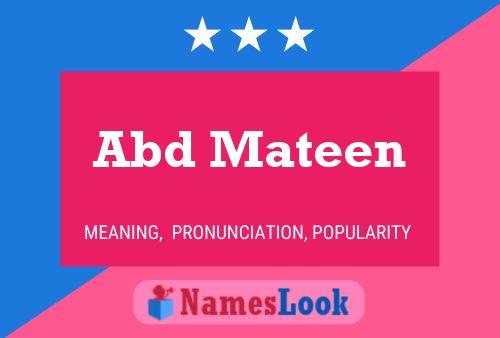 ملصق اسم Abd Mateen