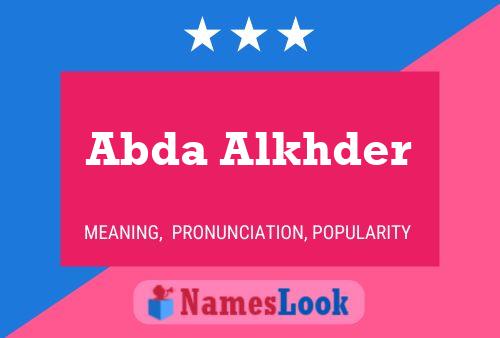 ملصق اسم Abda Alkhder