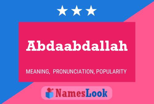 ملصق اسم Abdaabdallah