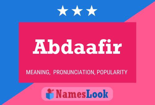 ملصق اسم Abdaafir