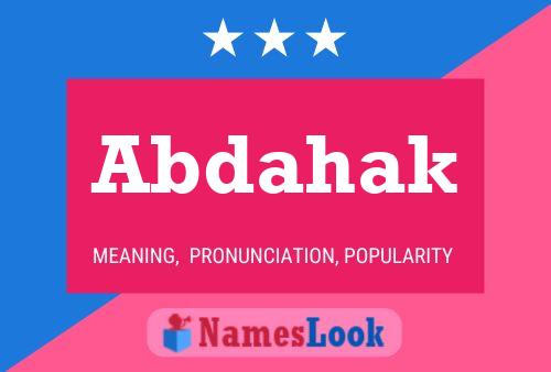 ملصق اسم Abdahak