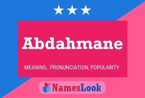 ملصق اسم Abdahmane