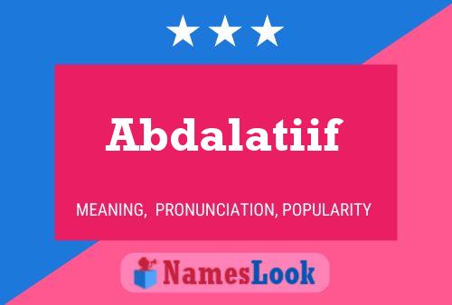 ملصق اسم Abdalatiif