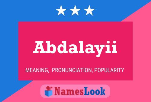 ملصق اسم Abdalayii