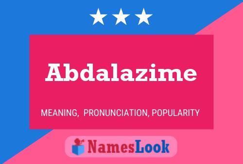 ملصق اسم Abdalazime