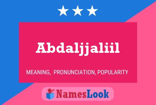 ملصق اسم Abdaljjaliil