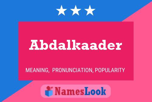 ملصق اسم Abdalkaader