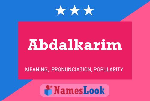 ملصق اسم Abdalkarim