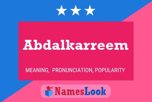 ملصق اسم Abdalkarreem