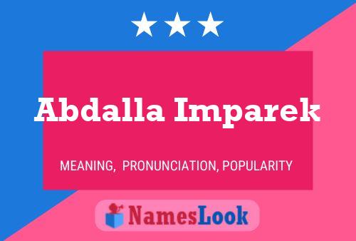 ملصق اسم Abdalla Imparek