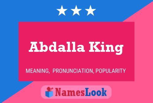 ملصق اسم Abdalla King