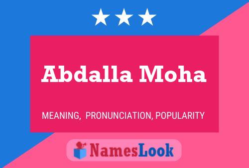 ملصق اسم Abdalla Moha